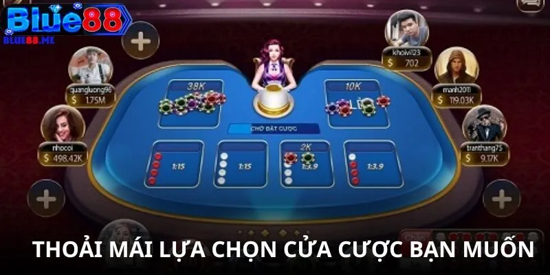 Thoải mái lựa chọn cửa cược bạn muốn